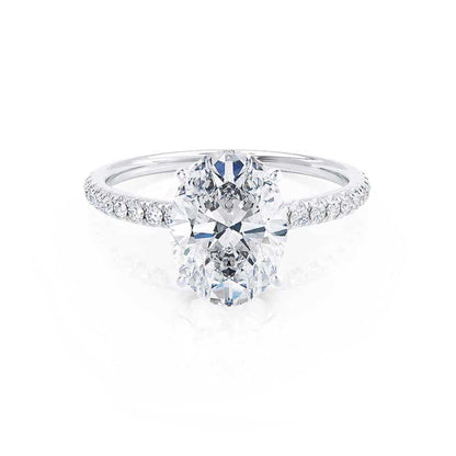 Oval Pave Lab Grown Diamond Engagement Ring