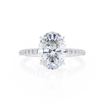 Oval Pave Lab Grown Diamond Engagement Ring