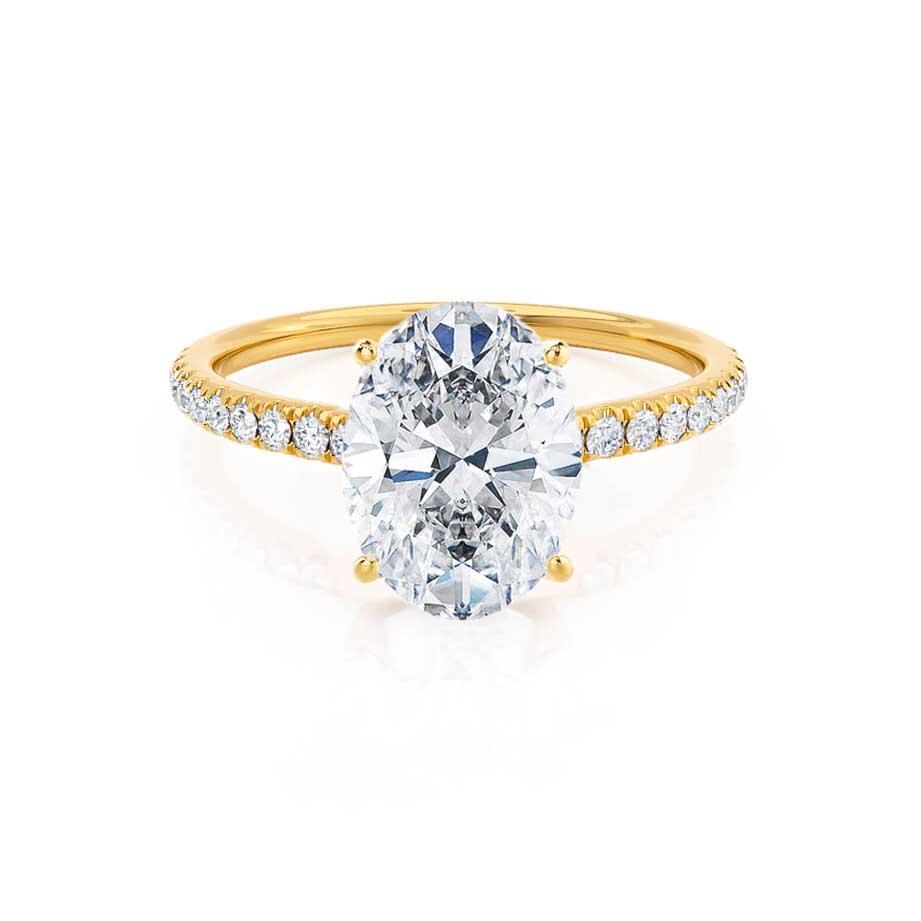 Oval Pave Lab Grown Diamond Engagement Ring