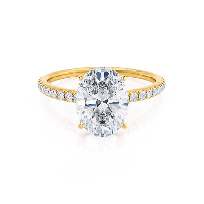 Oval Pave Lab Grown Diamond Engagement Ring