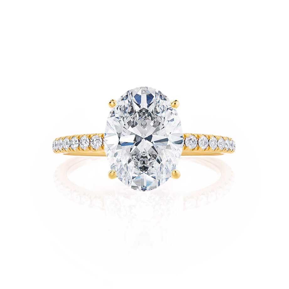 Oval Pave Lab Grown Diamond Engagement Ring
