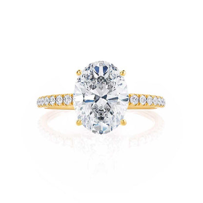 Oval Pave Lab Grown Diamond Engagement Ring