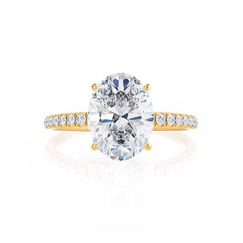 0.90 CT Oval Shaped Moissanite Solitaire Engagement Ring 6