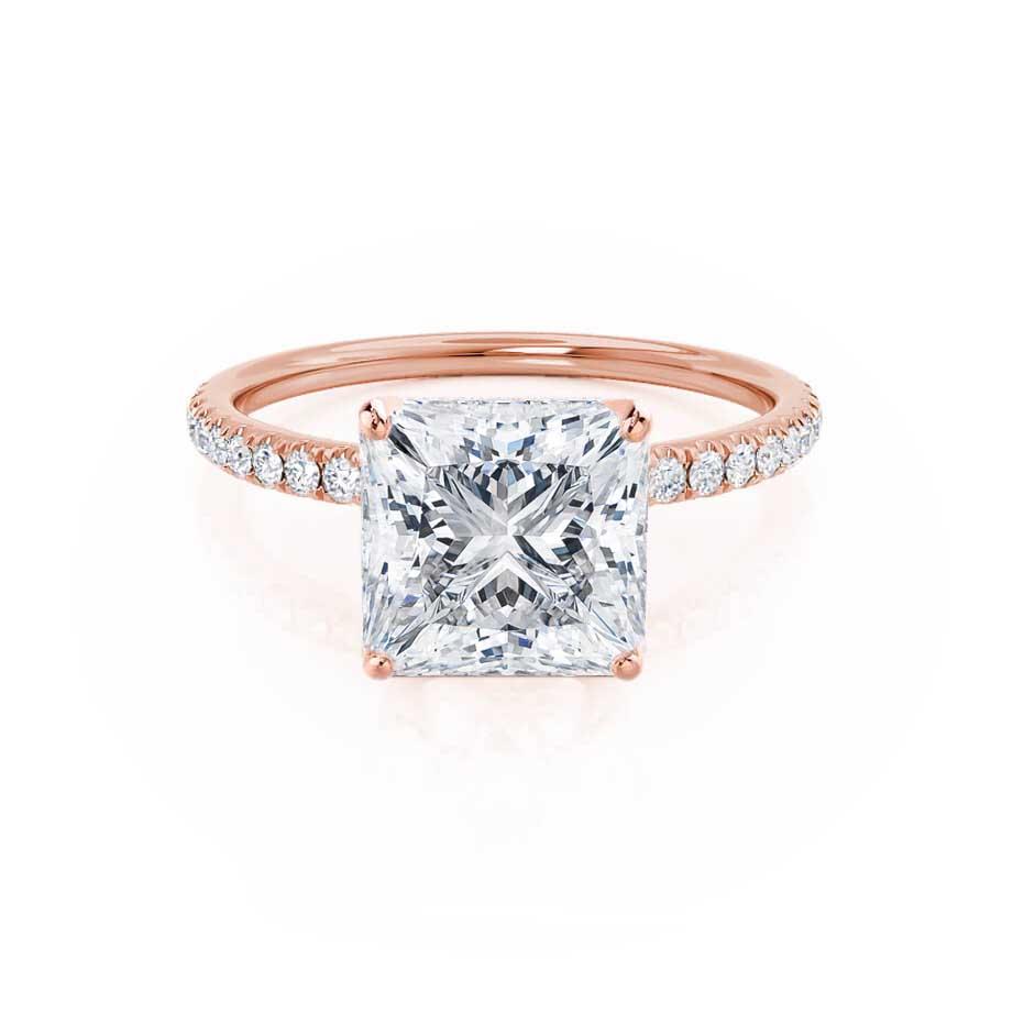 Princess Pave Lab Grown Diamond Engagement Ring