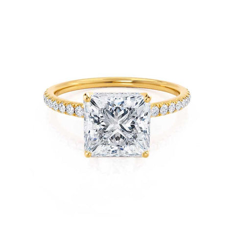 1.50 CT Princess Shaped Moissanite Solitaire Style Engagement Ring 4