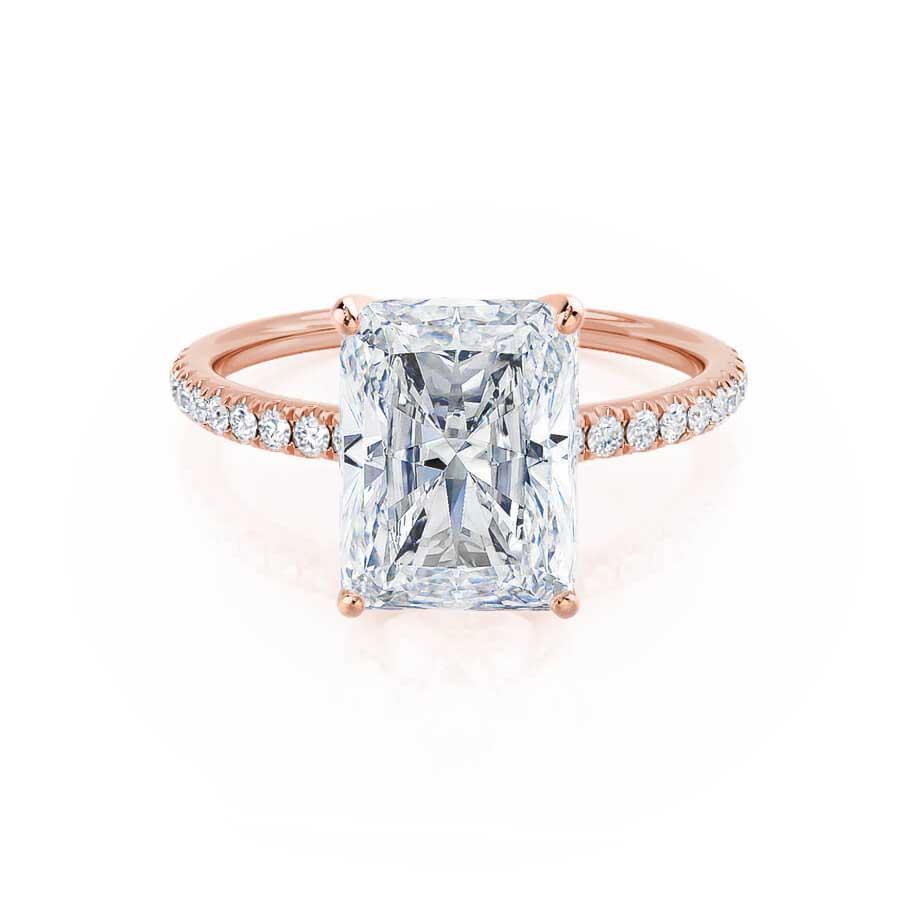 Radiant Pave Lab Grown Diamond Engagement Ring