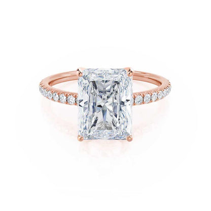 Radiant Pave Lab Grown Diamond Engagement Ring