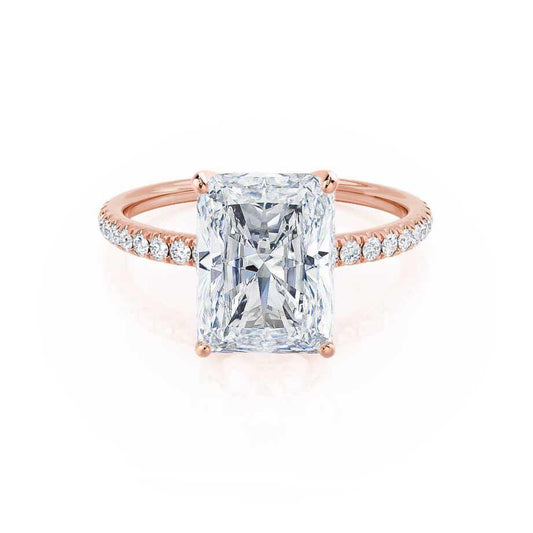 Radiant Pave Lab Grown Diamond Engagement Ring