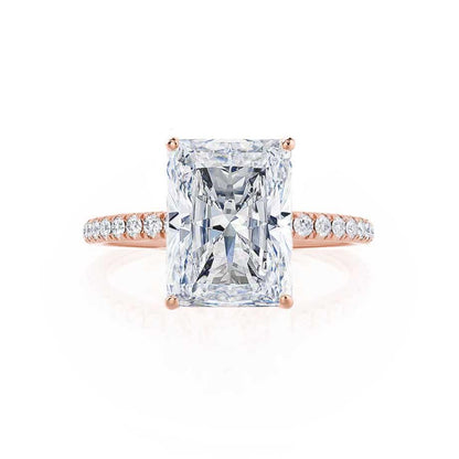 Radiant Pave Lab Grown Diamond Engagement Ring
