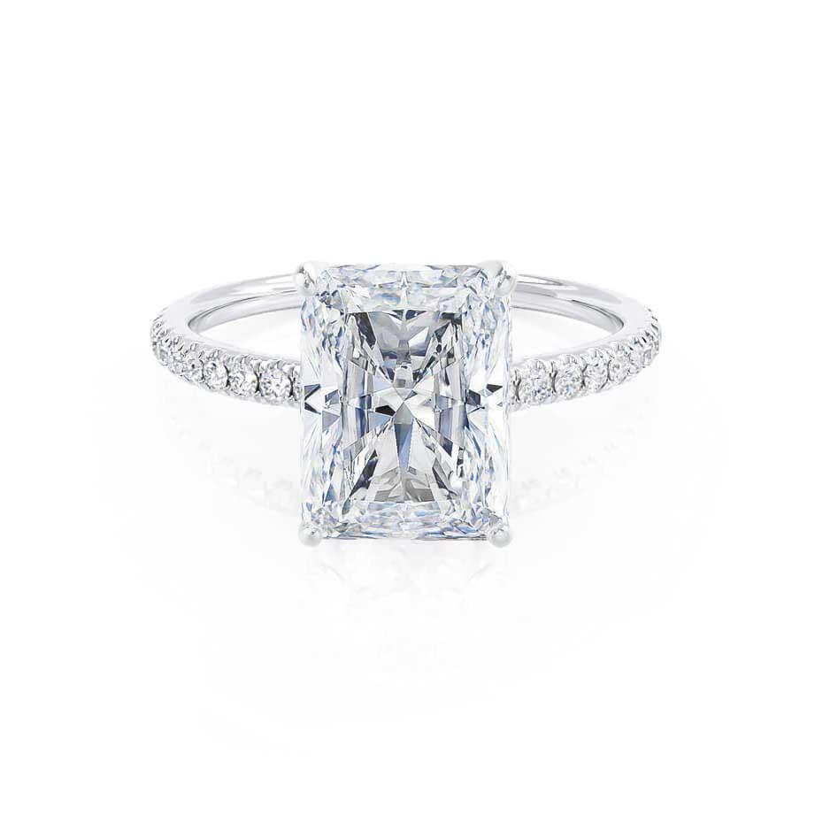 1.20 CT Radiant Shaped Moissanite Solitaire Engagement Ring 4