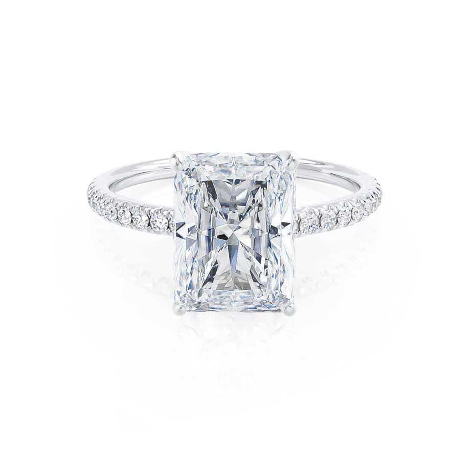 Radiant Pave Lab Grown Diamond Engagement Ring