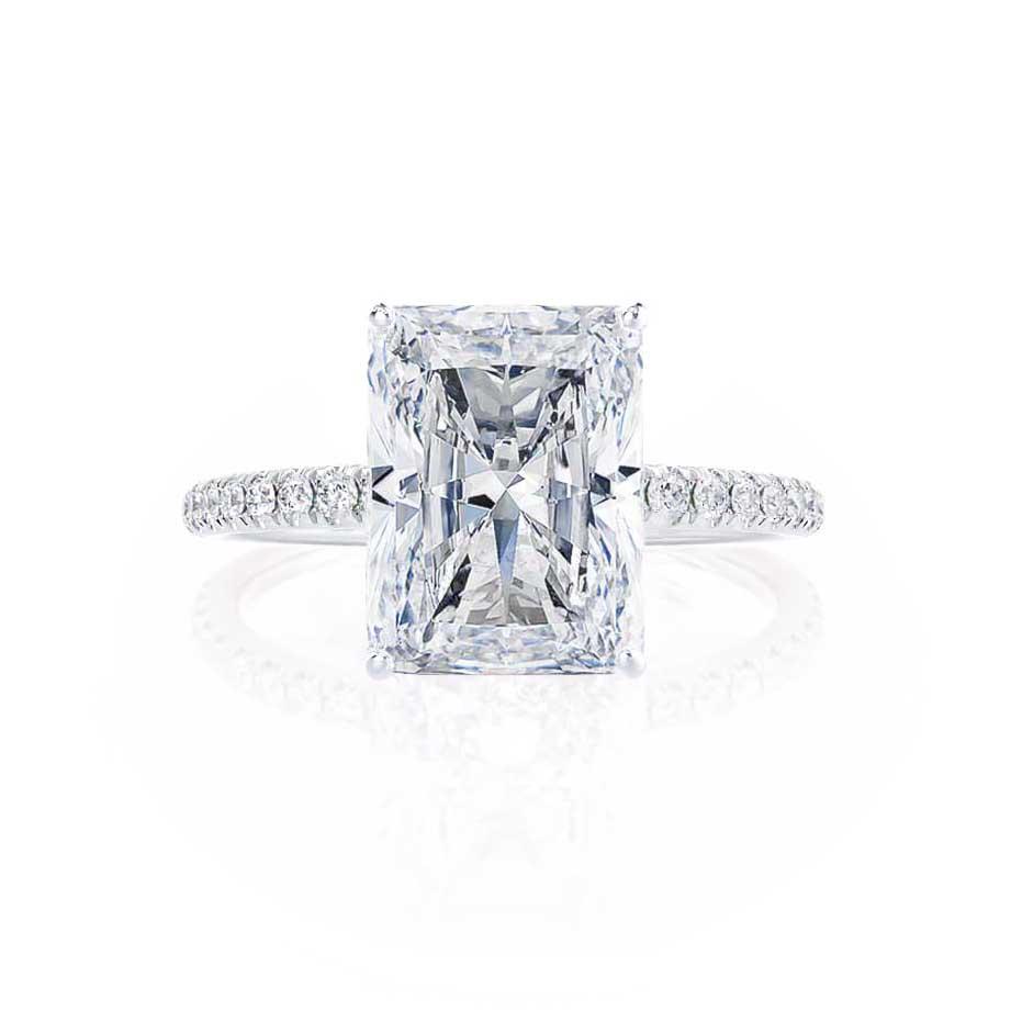 Radiant Pave Lab Grown Diamond Engagement Ring