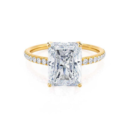 Radiant Pave Lab Grown Diamond Engagement Ring