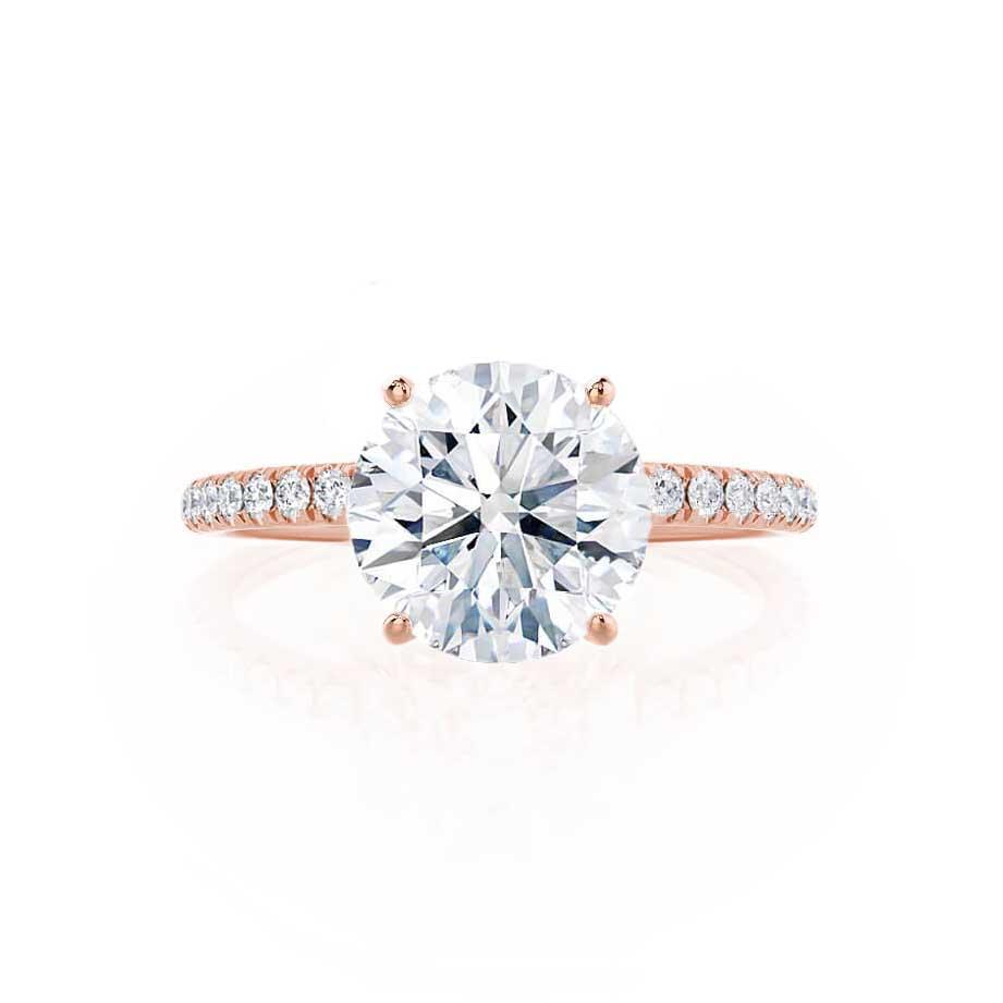 1.0 CT Round Shaped Moissanite Solitaire Style Engagement Ring 4