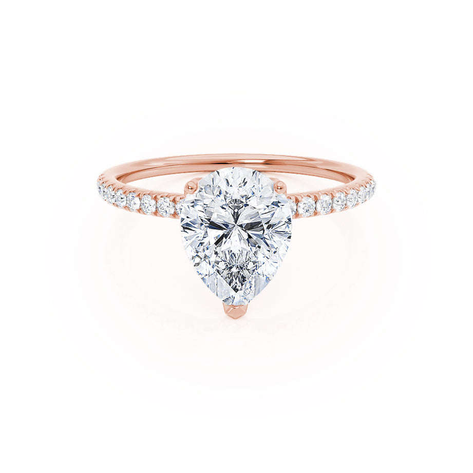 Pear Pave Lab Grown Diamond Engagement Ring