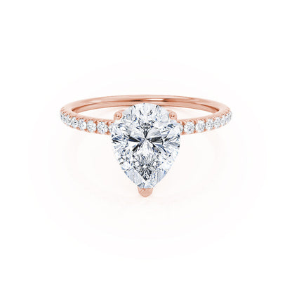 Pear Pave Lab Grown Diamond Engagement Ring