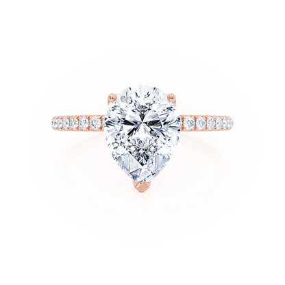 Pear Pave Lab Grown Diamond Engagement Ring