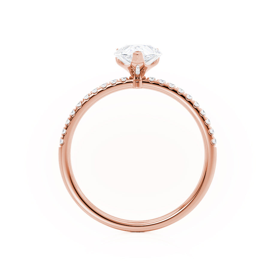 Pear Pave Lab Grown Diamond Engagement Ring