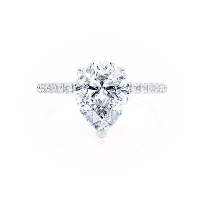 Pear Pave Lab Grown Diamond Engagement Ring