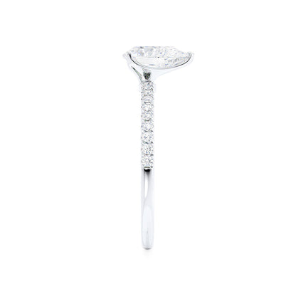Pear Pave Lab Grown Diamond Engagement Ring