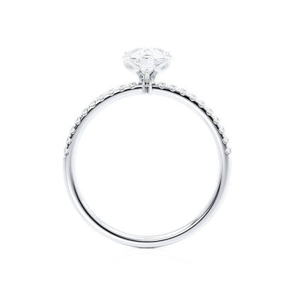 Pear Pave Lab Grown Diamond Engagement Ring