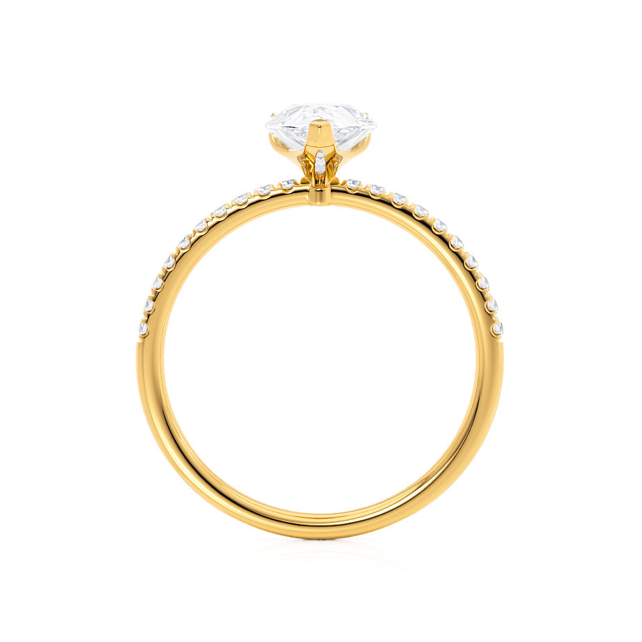 Pear Pave Lab Grown Diamond Engagement Ring
