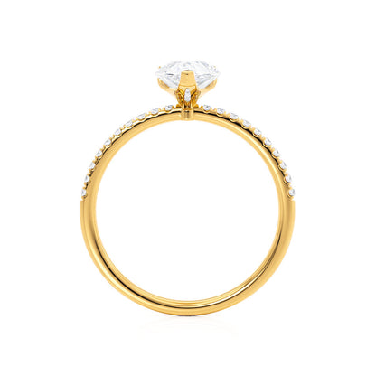 Pear Pave Lab Grown Diamond Engagement Ring