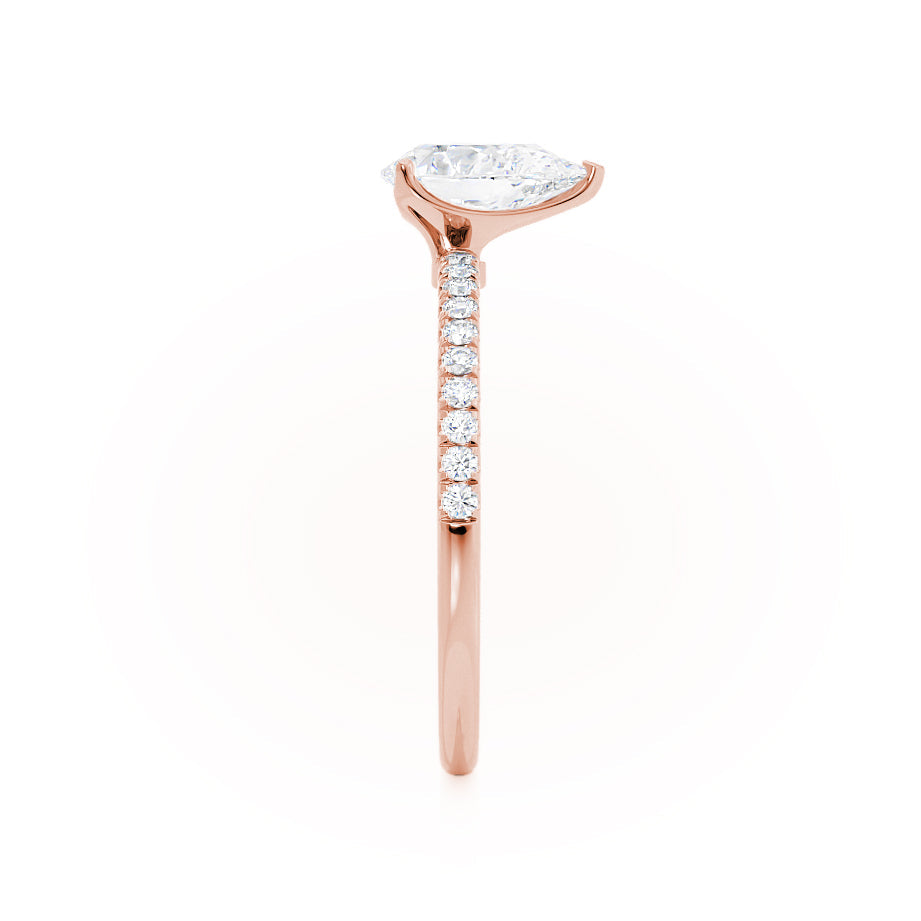 Pear Pave Lab Grown Diamond Engagement Ring