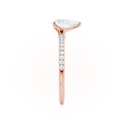 Pear Pave Lab Grown Diamond Engagement Ring