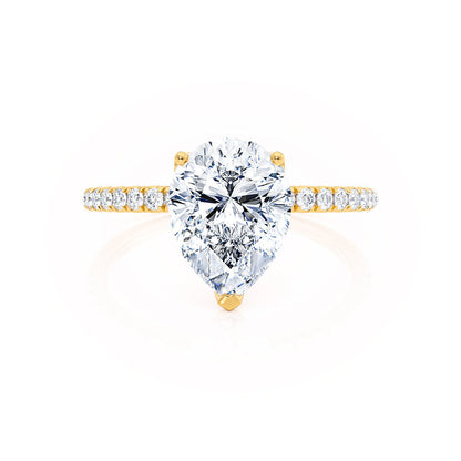 Pear Pave Lab Grown Diamond Engagement Ring