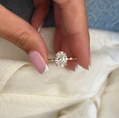 Mike-Custom-Oval Dainty Pave Engagement Ring – 2.75 CT Lab Grown Diamond