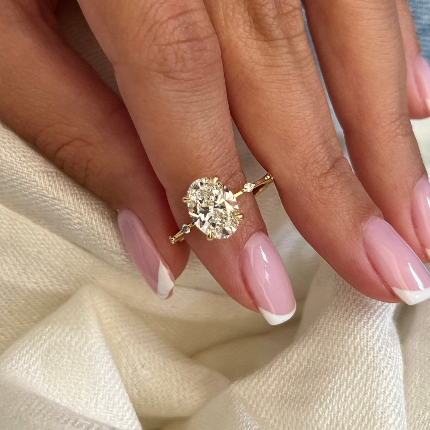 Mike-Custom-Oval Dainty Pave Engagement Ring – 2.75 CT Lab Grown Diamond