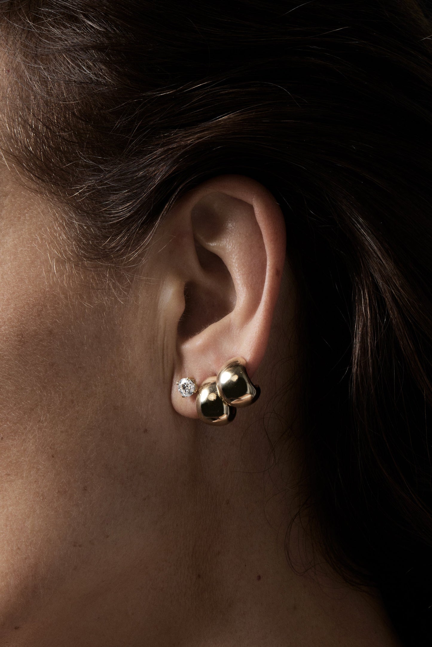 Medium Blob Hoops | 925 Sterling Silver
