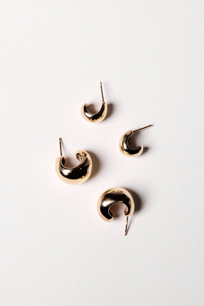 Medium Blob Hoops | 925 Sterling Silver