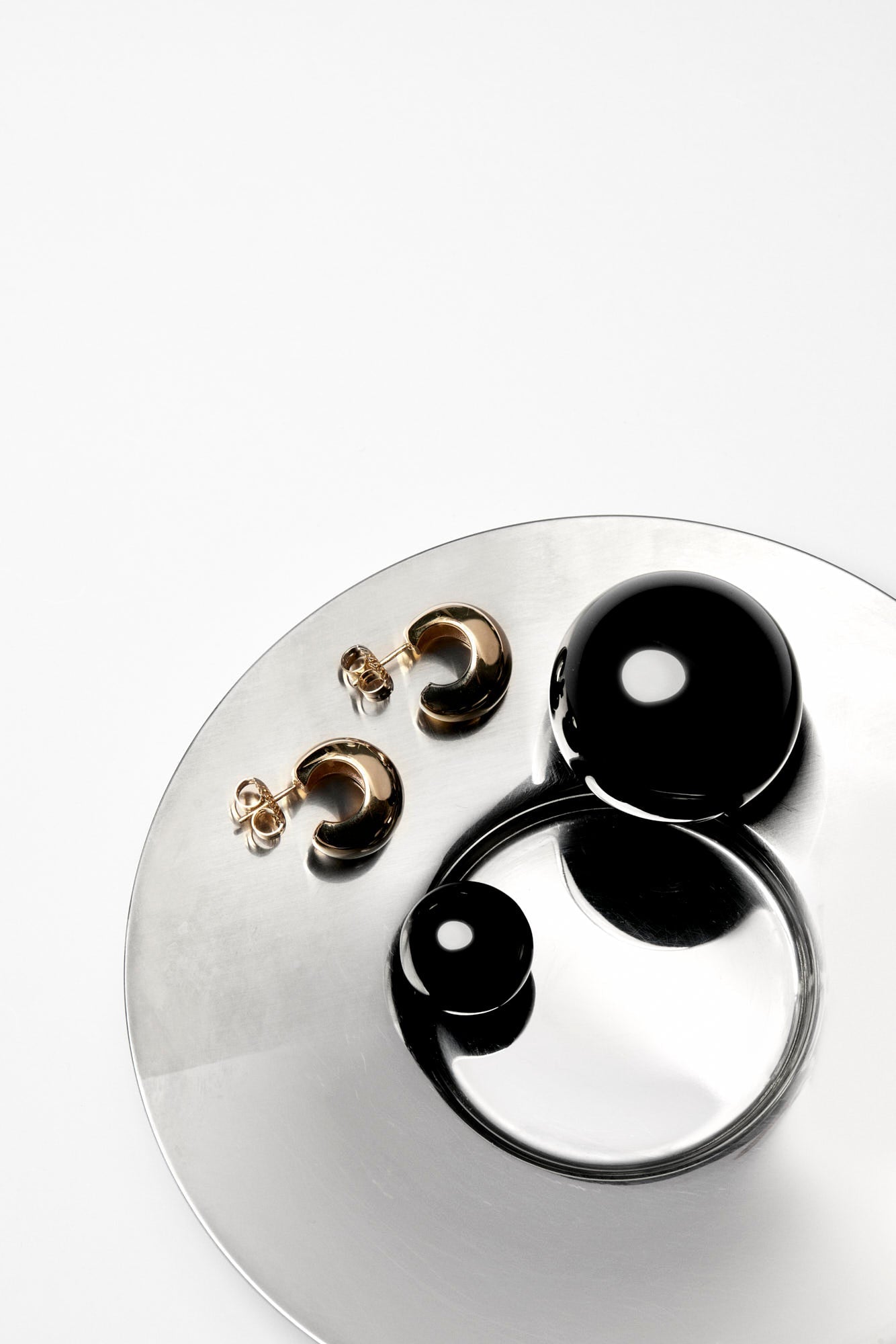 Medium Blob Hoops | 925 Sterling Silver