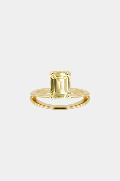 Double Band Gemstone Ring | 925 Sterling Silver