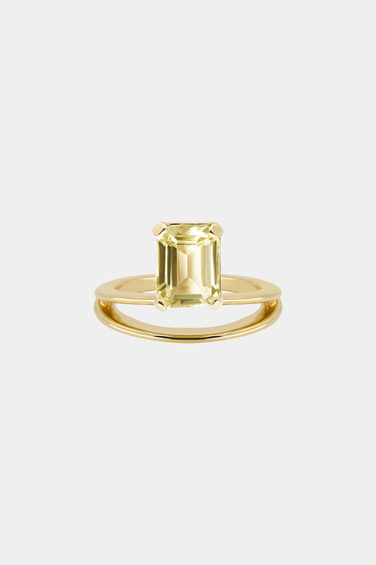 Double Band Gemstone Ring | 925 Sterling Silver
