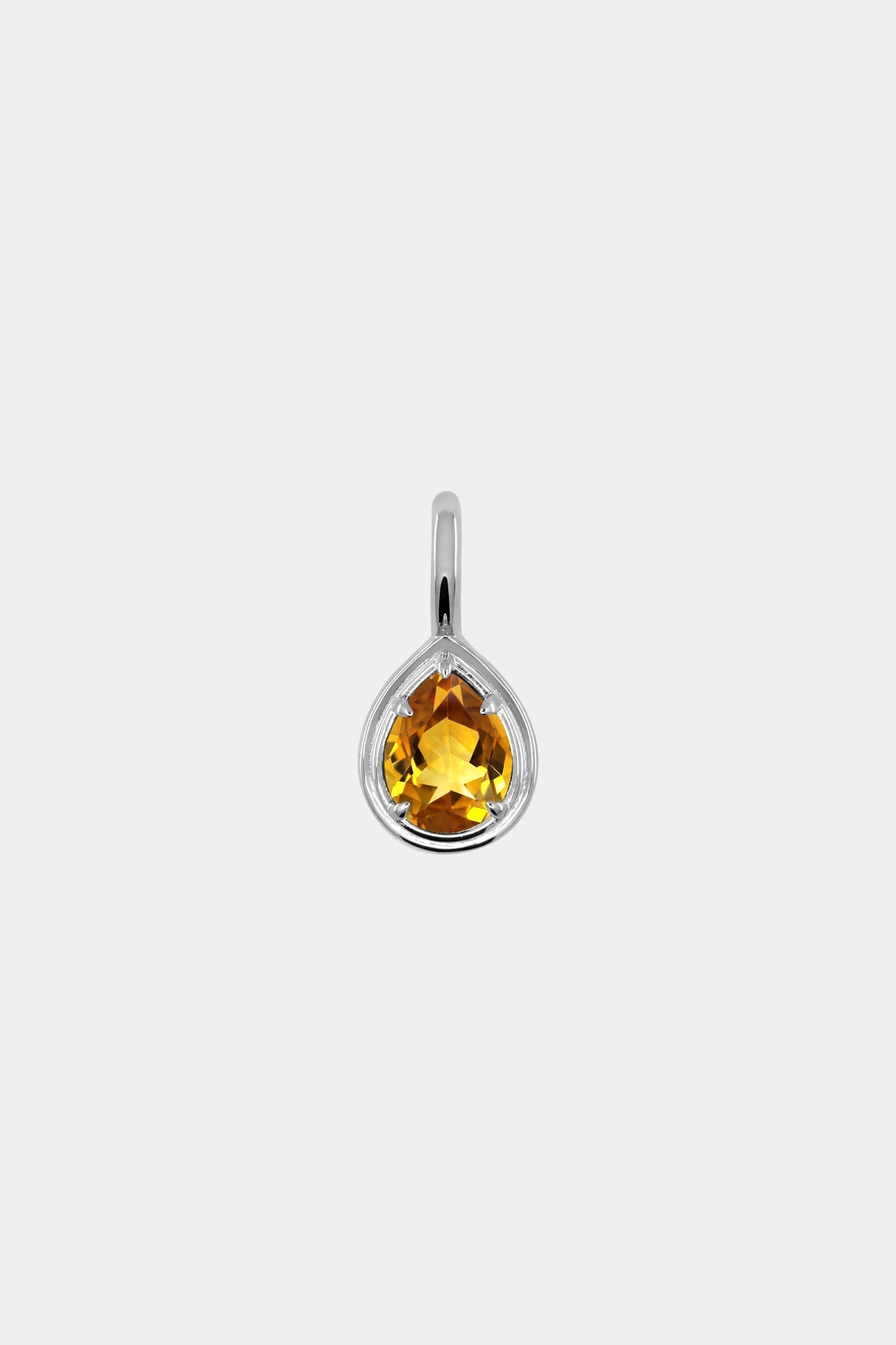 Roma Pear Gemstone Pendant | Silver