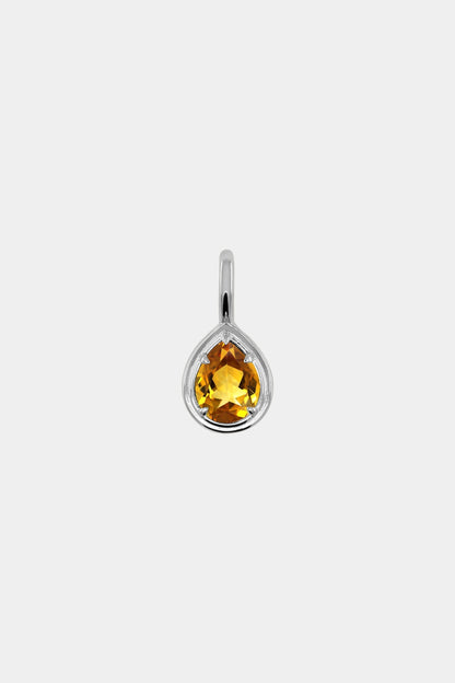 Roma Pear Gemstone Pendant | Silver