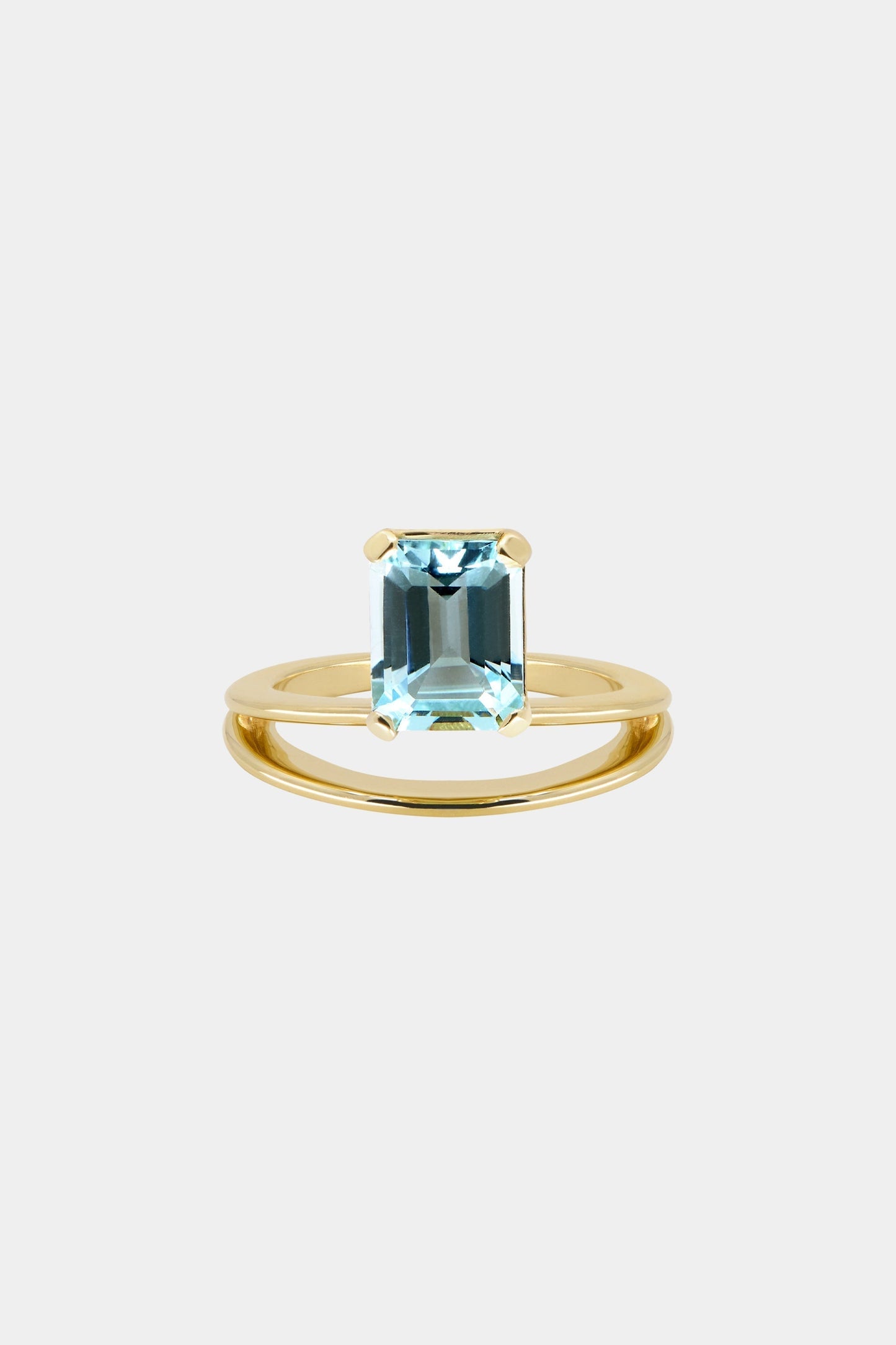 Double Band Gemstone Ring | 925 Sterling Silver