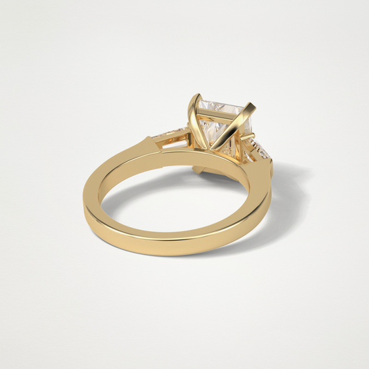 Radiant Three Stone Lab Grown Diamond Engagement Ring