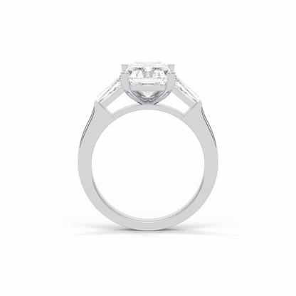 Radiant Three Stone Lab Grown Diamond Engagement Ring