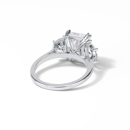 Radiant Three Stone Lab Grown Diamond Engagement Ring