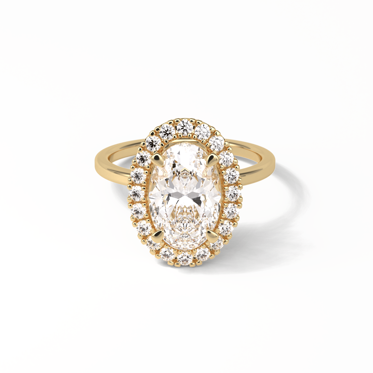 Oval Halo Lab Grown Diamond Engagement Ring