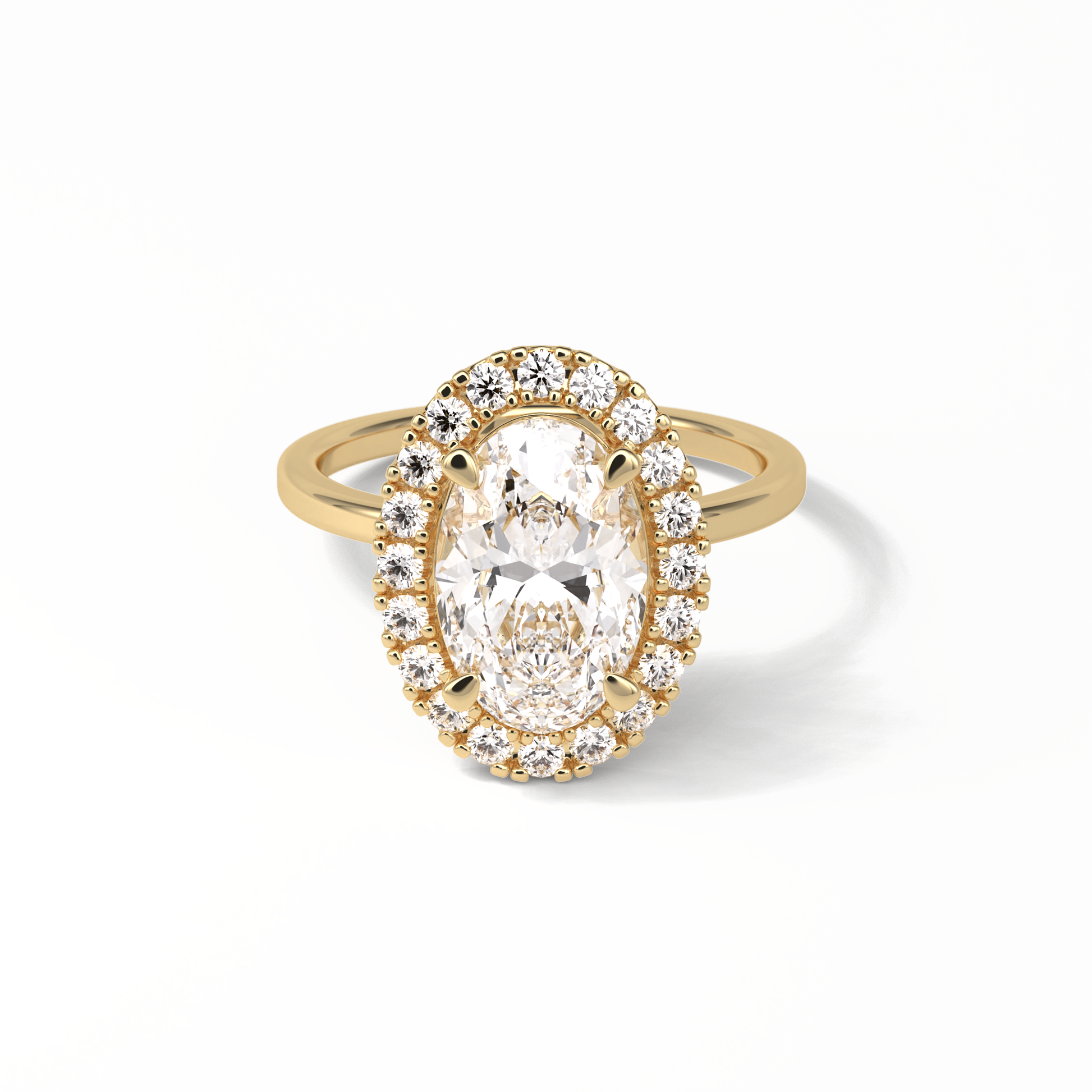 Oval Halo Lab Grown Diamond Engagement Ring