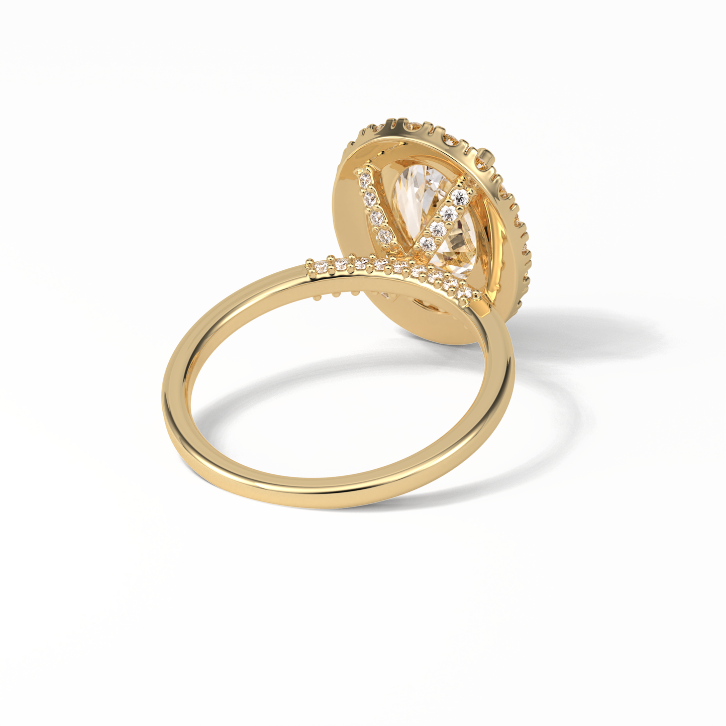 Oval Halo Lab Grown Diamond Engagement Ring