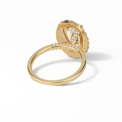 Oval Halo Lab Grown Diamond Engagement Ring