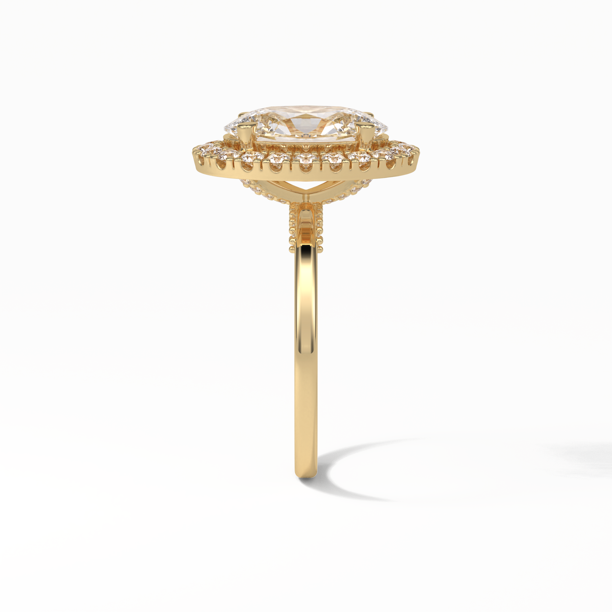 Oval Halo Lab Grown Diamond Engagement Ring