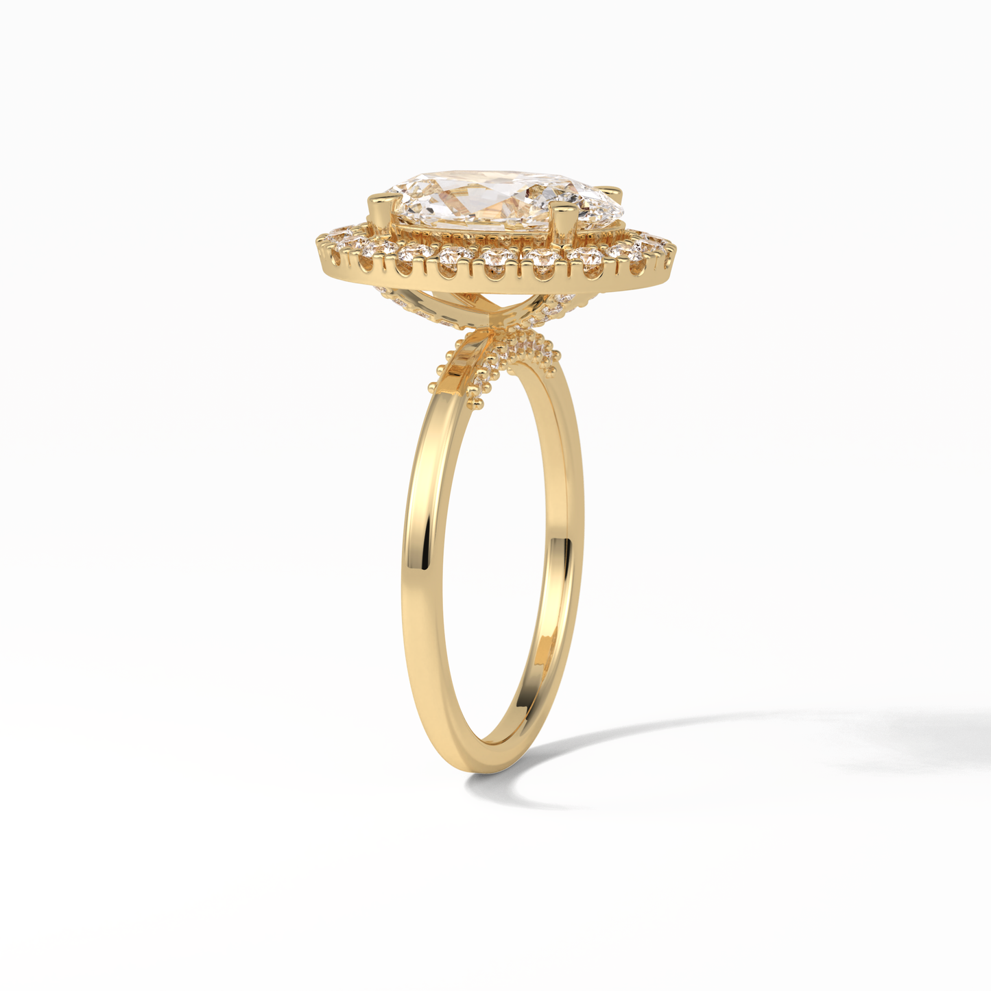 Oval Halo Lab Grown Diamond Engagement Ring
