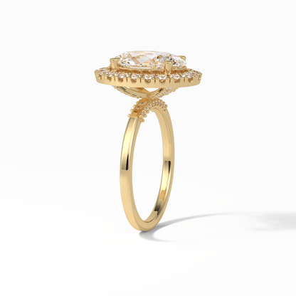Oval Halo Lab Grown Diamond Engagement Ring